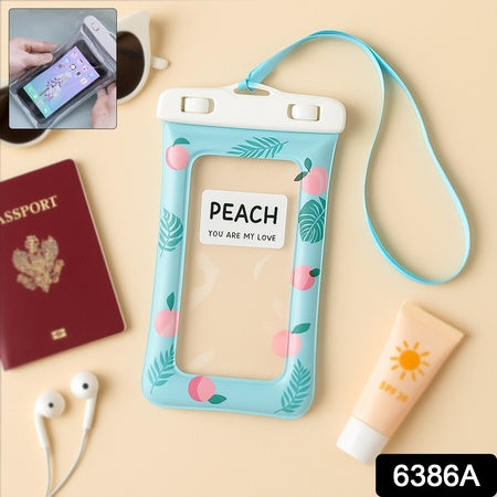 Waterproof Peach Transparent Mobile Pouch With Neck Strap (1 Pc) Waterproof Peach Transparent Mobile Pouch With Neck Strap (1 Pc)