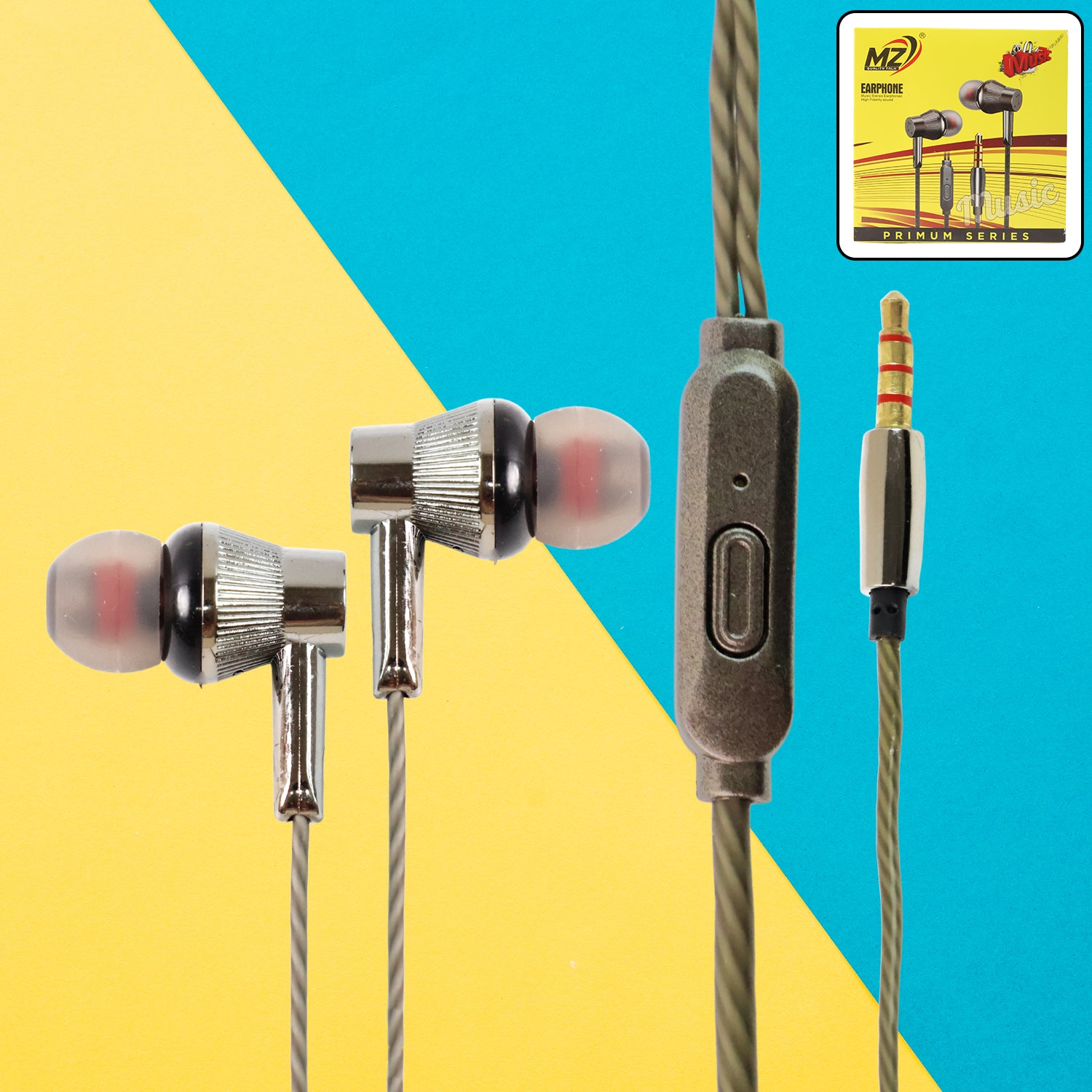 Premium Wired Earphones With Mic - (1 Pc) Premium Wired Earphones With Mic - (1 Pc)