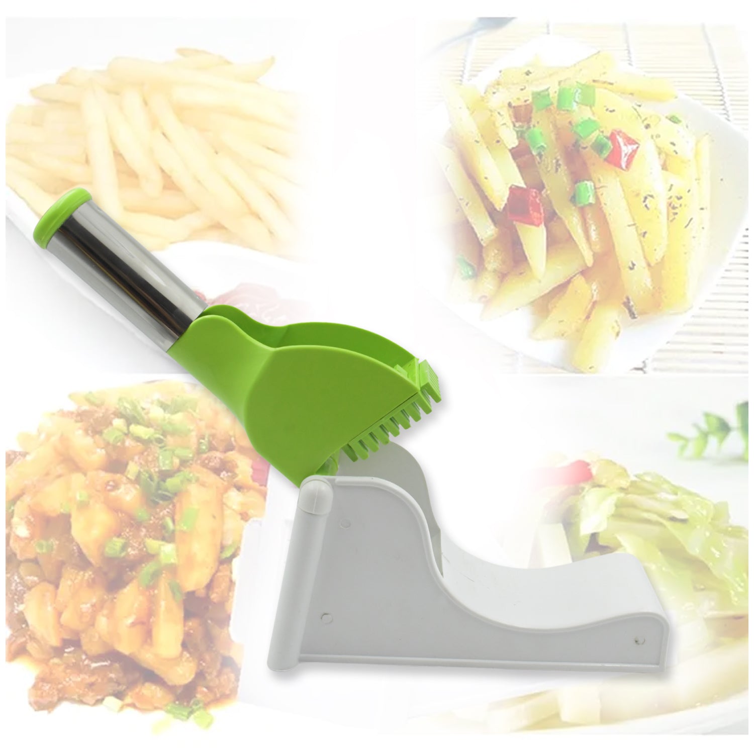 114 Virgin Plastic French Fry Chipser Potato Chipserpotato Slicer With Container 114 Virgin Plastic French Fry Chipser Potato Chipserpotato Slicer With Container