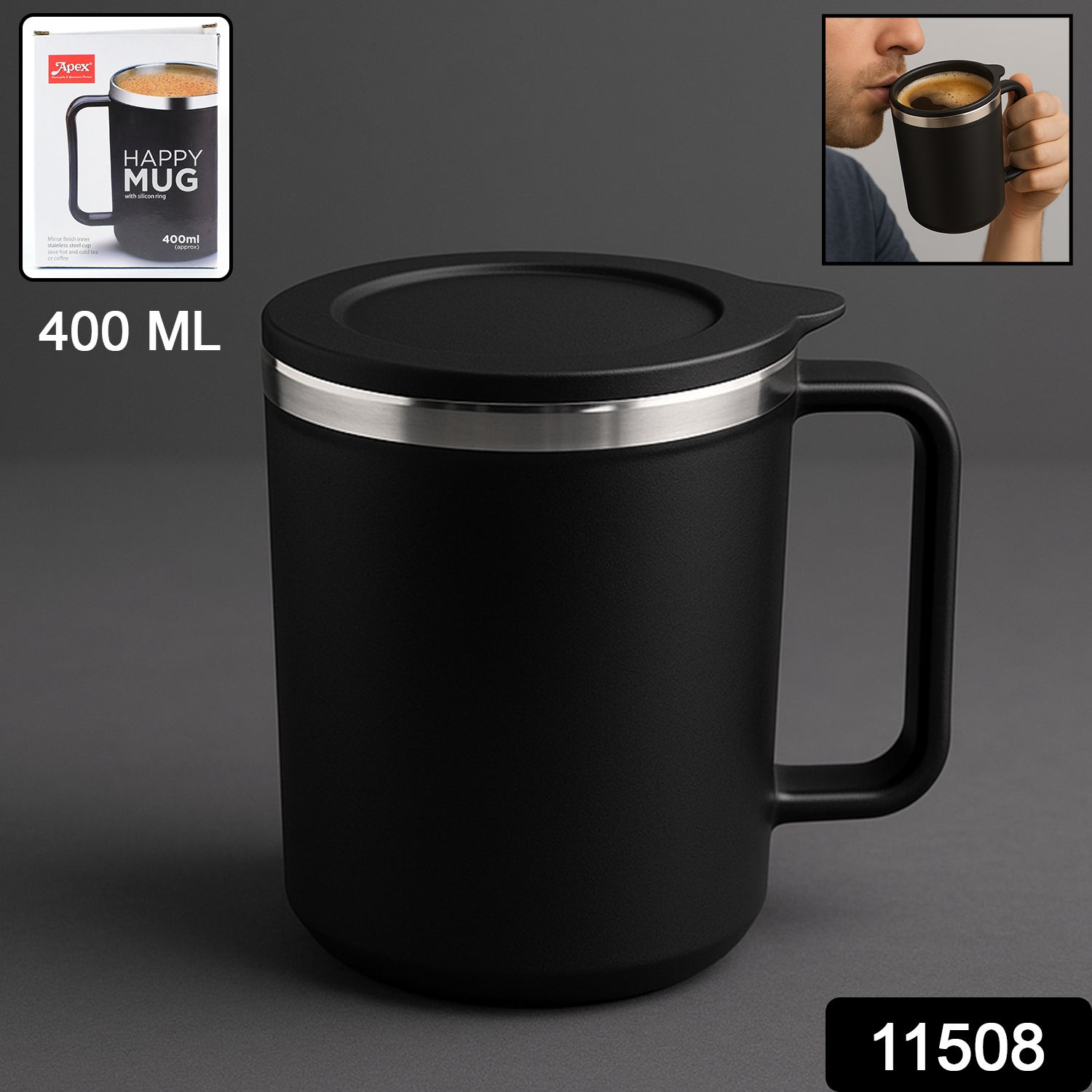 Apex Happy Mug Approx 400ml (1 Pc) Apex Happy Mug Approx 400ml (1 Pc)
