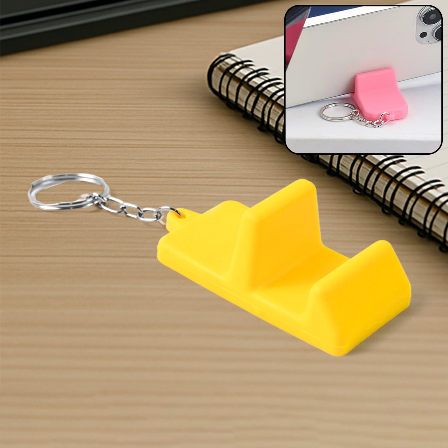 Plastic 2-in-1 Mobile Stand Keychain (1 Pc) Plastic 2-in-1 Mobile Stand Keychain (1 Pc)