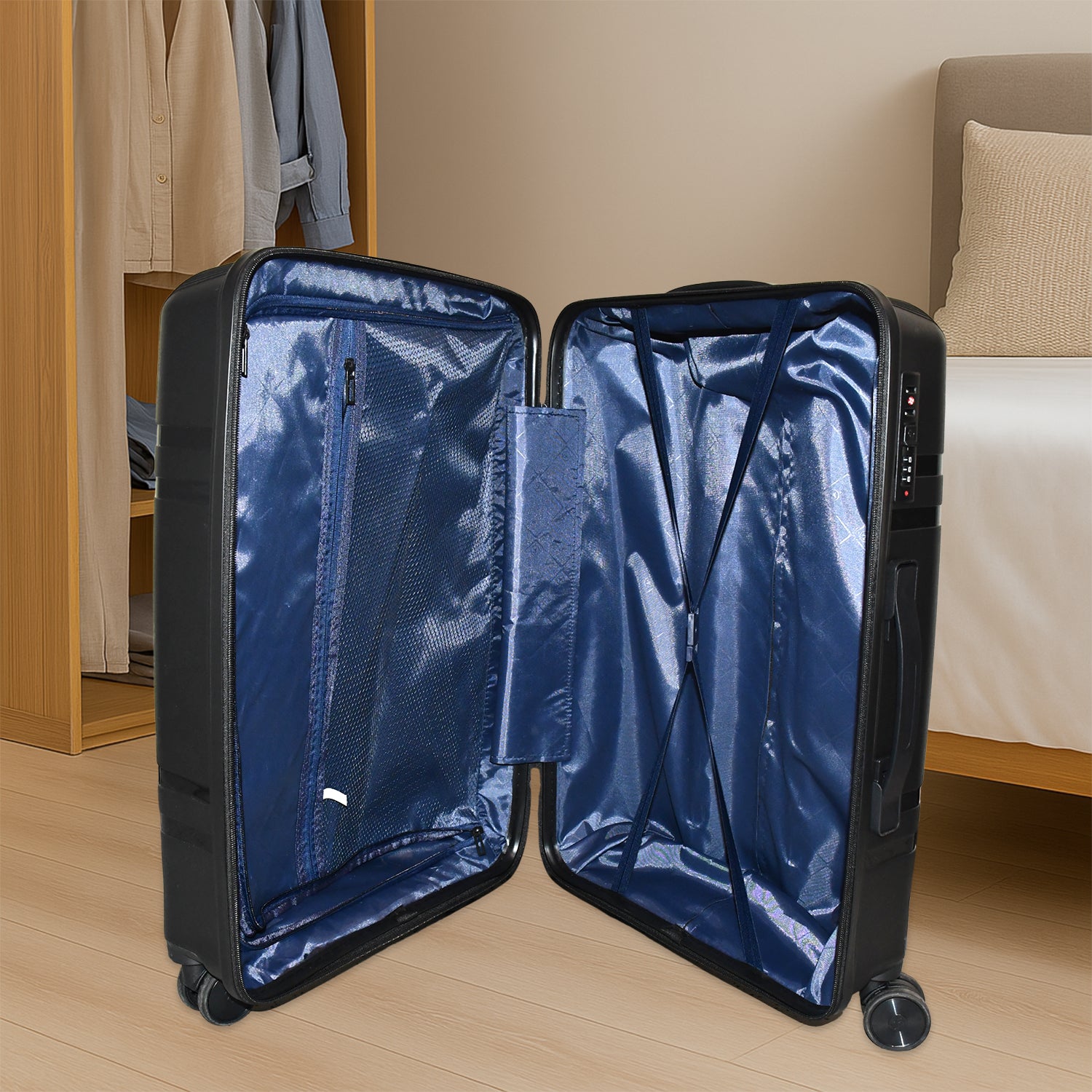 Mix Color Hard-shell Luggage Trolley 4-pc (Set) Mix Color Hard-shell Luggage Trolley 4-pc (Set)
