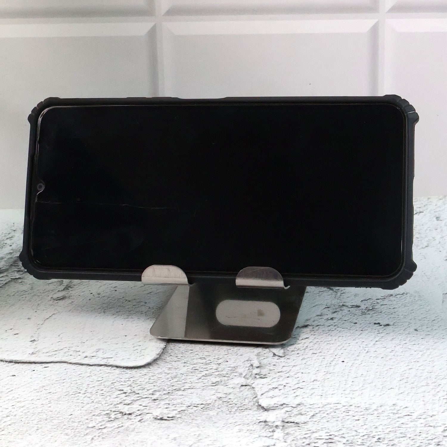 Stainless Steel Universal Mobile Tablet Stand Holder - (1 Pc) Stainless Steel Universal Mobile Tablet Stand Holder - (1 Pc)