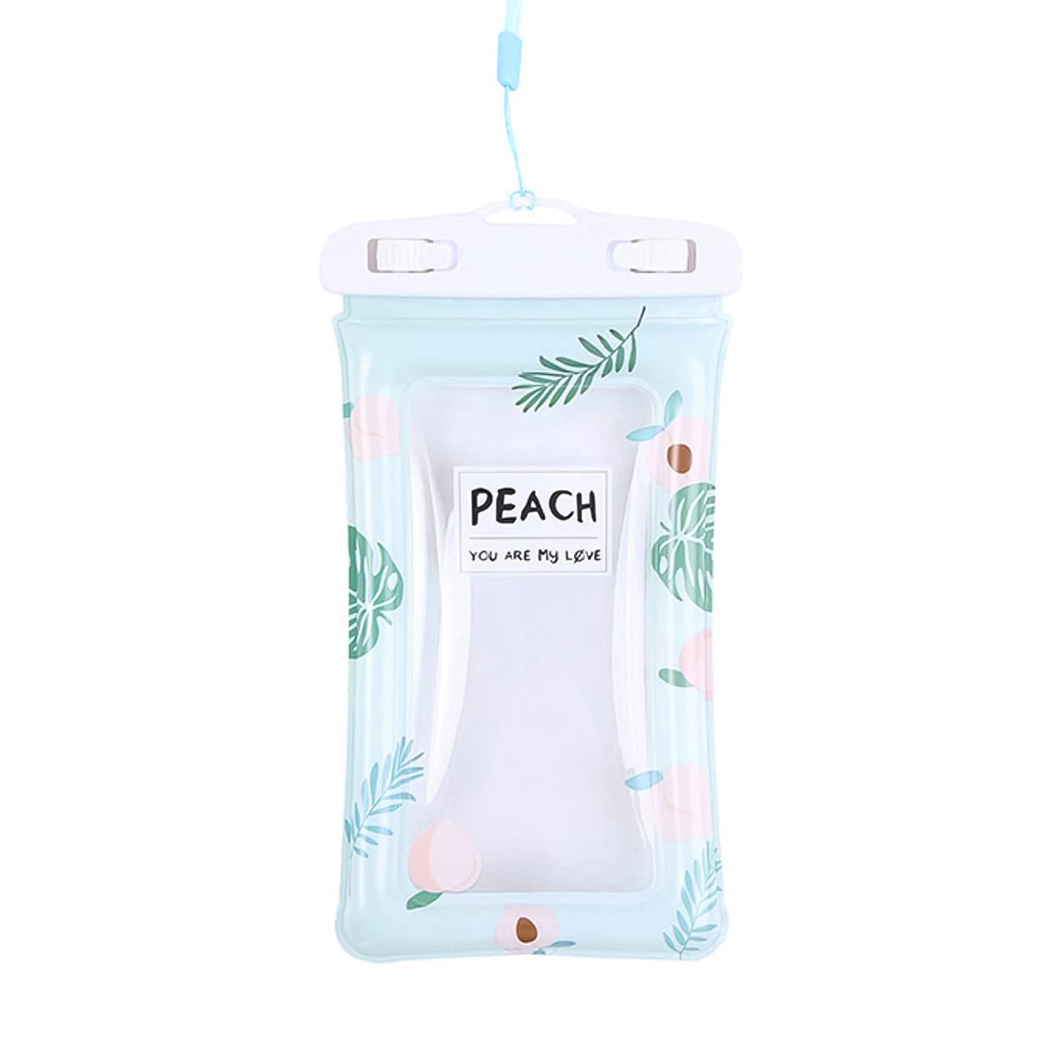 Waterproof Peach Transparent Mobile Pouch With Neck Strap (1 Pc) Waterproof Peach Transparent Mobile Pouch With Neck Strap (1 Pc)