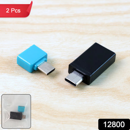 Usb Micro Type-c To Usb-a Otg Adapter - (2 Pc Set) Usb Micro Type-c To Usb-a Otg Adapter - (2 Pc Set)