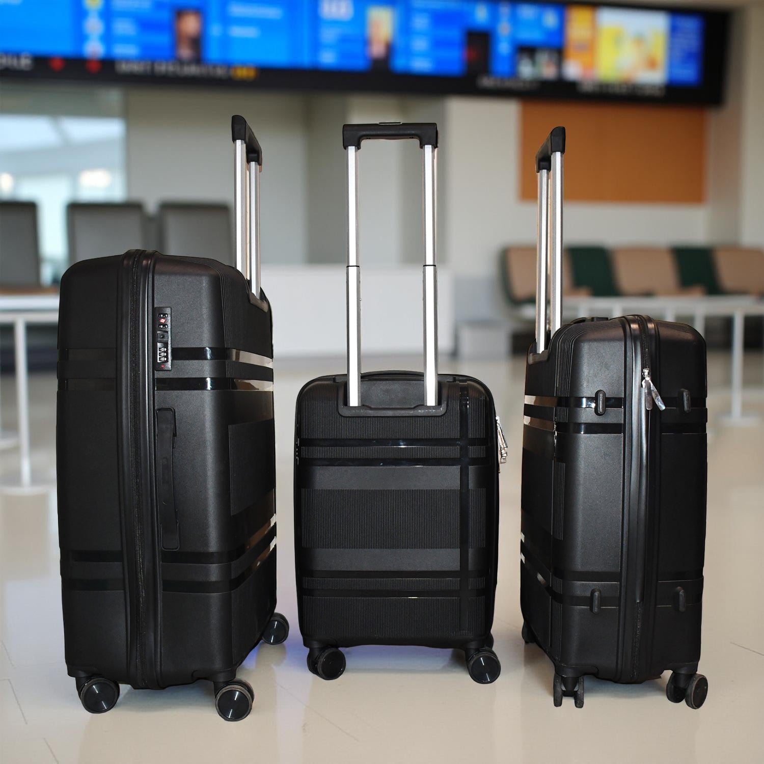 Mix Color Hard-shell Luggage Trolley 4-pc (Set) Mix Color Hard-shell Luggage Trolley 4-pc (Set)