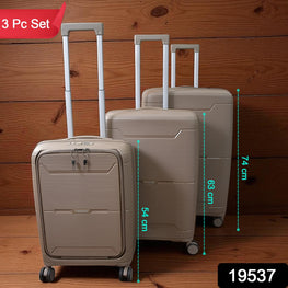 Hard-shell Trolley Luggage Bag (Set Of 3-pice Mix Color)