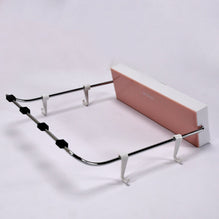 Wall-Mounted Foldable Wash Basin Storage Rack with Self-Adhesive Sticker
