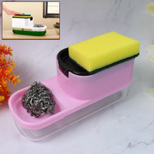 2 in 1 Plastic Dish Soap Liquid Dispenser Sponge Holder ,Sabudani  (1 Set)