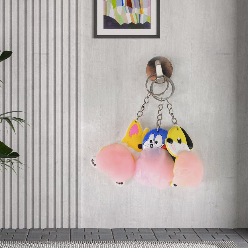 Puff Pals Animal Key Ring