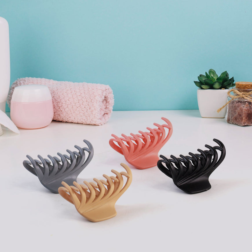 Plastic Hair Clamp Grip, Simple Matte Hair Barrette Clamp (1 Pc)
