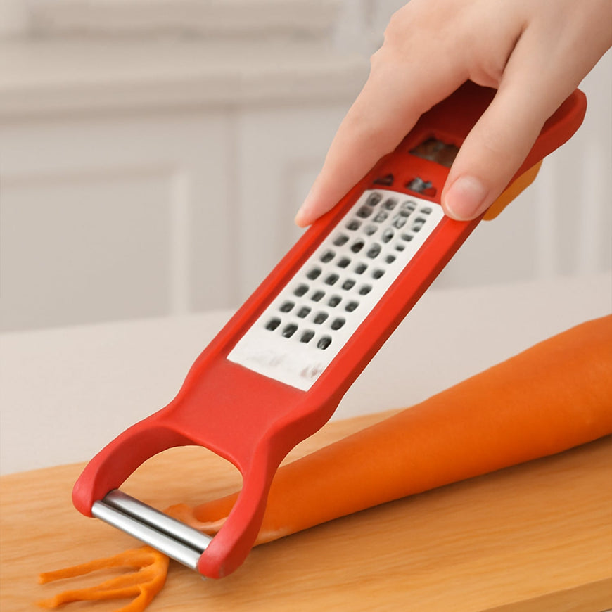 ﻿Kitchen 3 in 1 Multi Purpose Vegetable Peeler Grater Cutter for Food Preparation