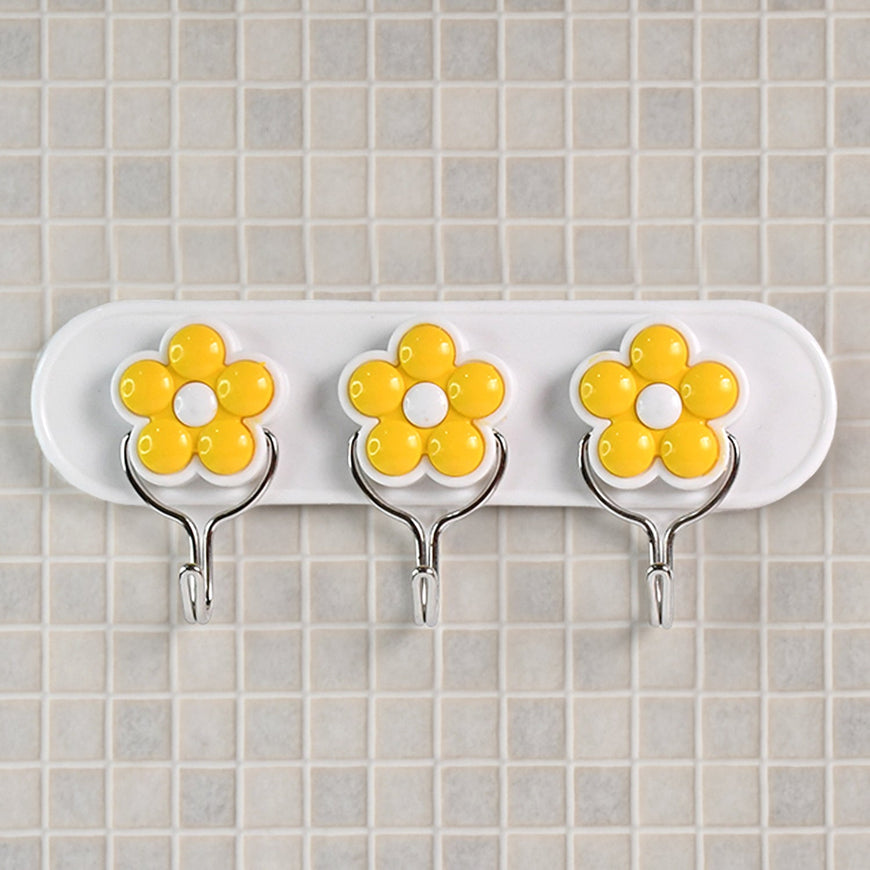 Multipurpose Strong & Hook Self-Adhesive hooks for wall Heavy Plastic Hook  (1 Pc)