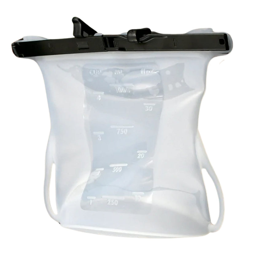 Reusable Silicone Food Storage Bag – Leakproof, Flat Bottom, Freezer & Microwave Safe, BPA-Free Snack & Sandwich Bag (1 Pc)