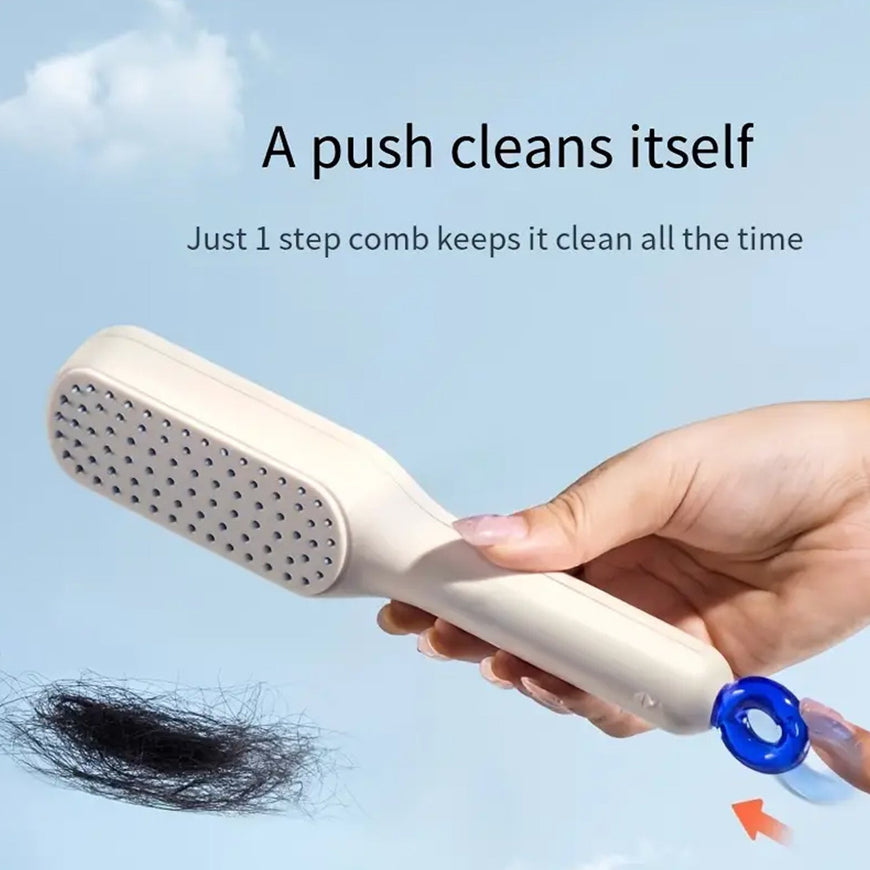 Self-Cleaning Hairbrush – Anti-Static, Detangling, Rotating Massage Comb, Hair accessories