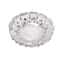 paricutin Glass Crystal Quality Cigar Cigarette Ashtray Round Tabletop for Home Office Indoor Outdoor Home Decor