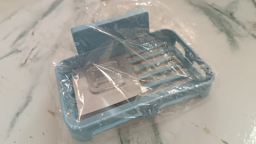 Bathroom & Kitchen Soap Holder: Self-Adhesive ,Sabudani (Plastic Box)