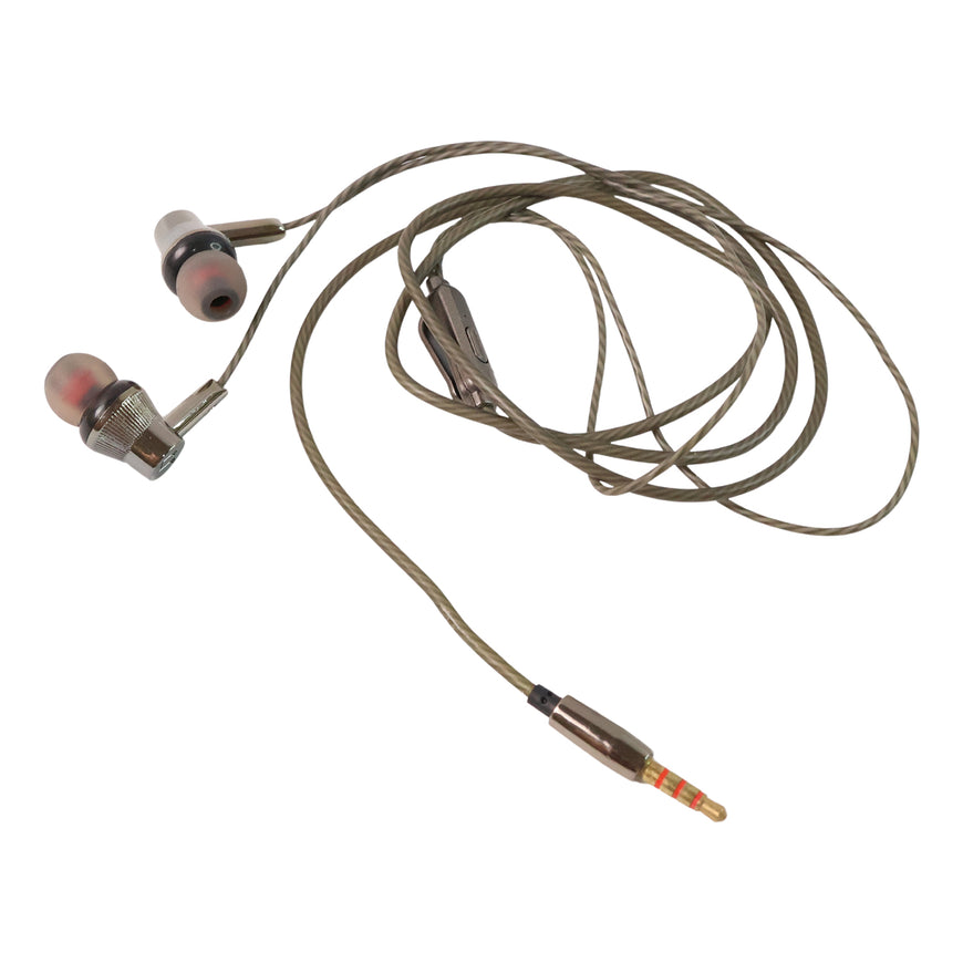 Premium Wired Earphones With Mic - (1 Pc)